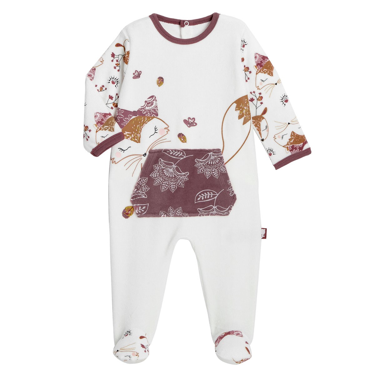 Pyjama bébé en Velours Contenant du Coton Bio Amaya Petit Béguin