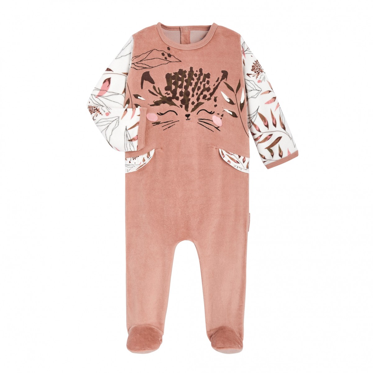 Pyjama bébé en velours contenant du coton bio Polène
