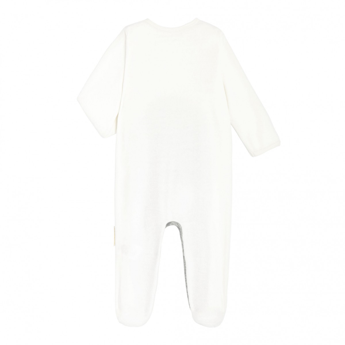 Pyjama bébé garçon en velours contenant du coton bio Papouille dos