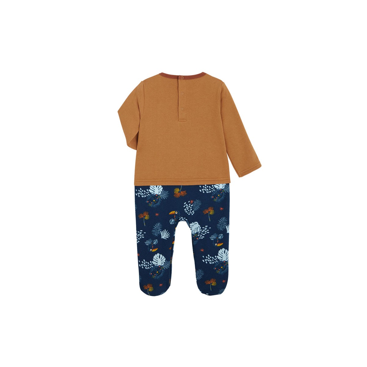 Pyjama bébé en molleton contenant du coton bio Pedro dos