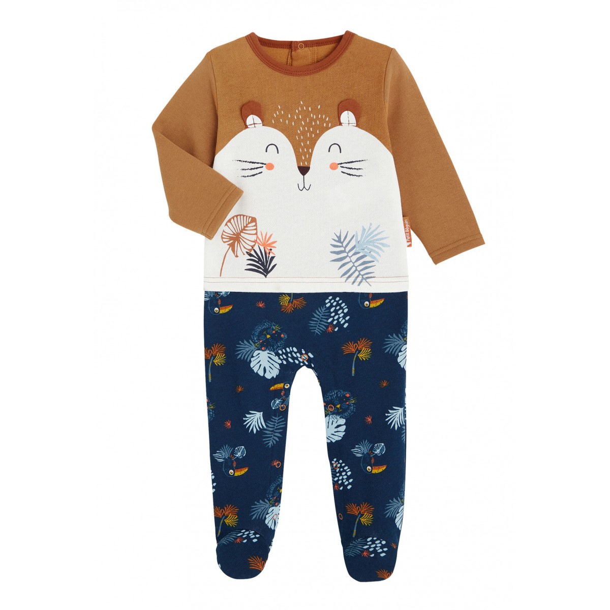Pyjama bébé en Molleton Contenant du Coton Bio Pedro Petit Béguin 80cm 12 Mois Taille