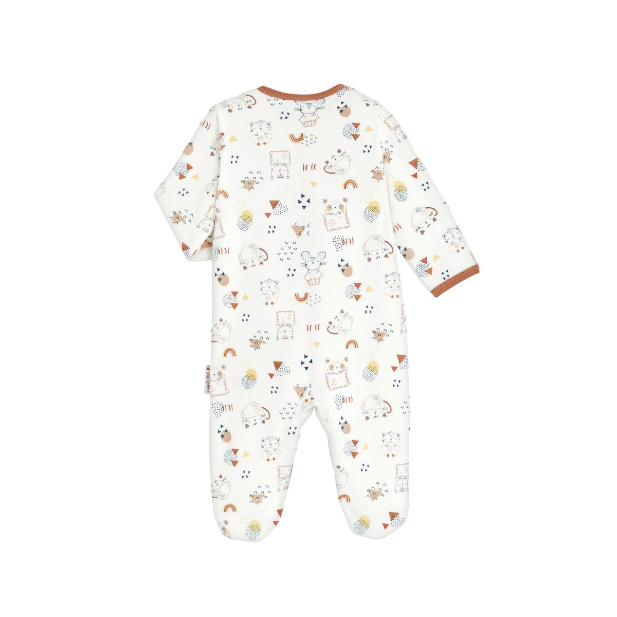 Pyjama bébé mixte en velours contenant du coton bio Gaufrette dos