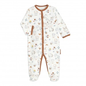 Pyjama bébé mixte en velours contenant du coton bio Gaufrette
