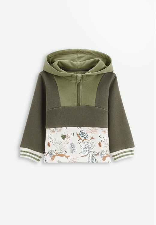 Sweat-shirt à capuche en molleton bébé garçon Montreal face