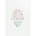 Maillot de bain fille 2 pièces t-shirt ANTI-UV & culotte Paradise