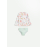 Maillot de bain fille 2 pièces t-shirt ANTI-UV & culotte Paradise