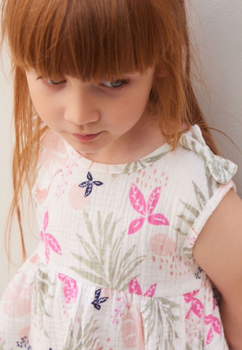 Blouse fille en gaze de coton Calipso Blouse fille en gaze de coton Calipso