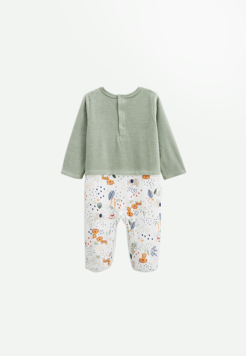 Pyjama bébé en velours Savane Family dos