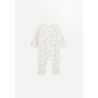 Pyjama bébé mixte en velours ouverture pont Bisous dos