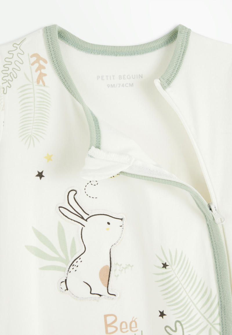 Pyjama bébé ouverture zippée Be Happy - PETIT BEGUIN