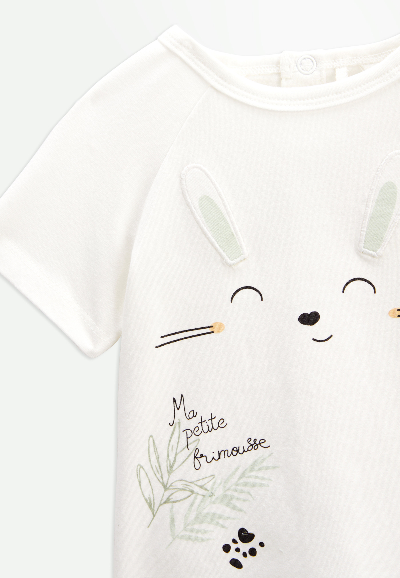 Ensemble t-shirt et short bébé en gaze de coton Frimousse