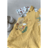 Ensemble salopette bébé en gaze de coton et t-shirt Petit Envahisseur