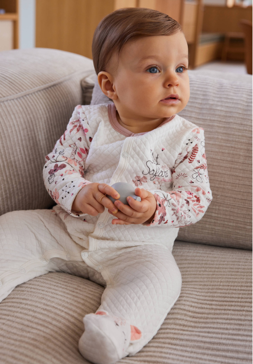 Pyjama bébé en coton matelassé Petit Safari