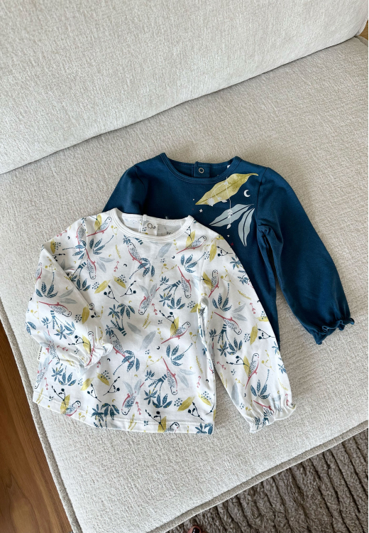 Lot de 2 t-shirts enfant manches longues Bianca