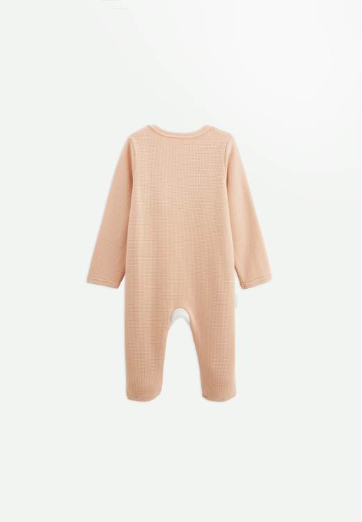 Pyjama bébé en coton nid d'abeille ouverture pont Miss Plume