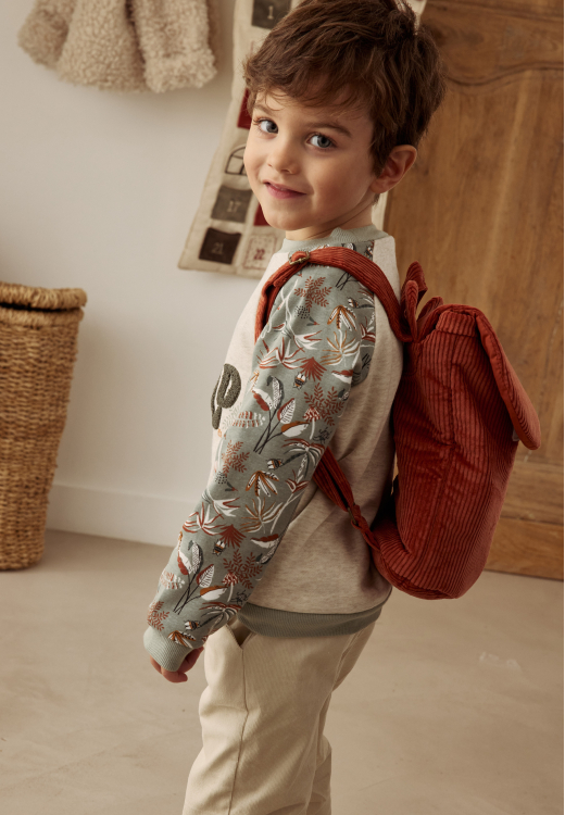 Sac à dos enfant en velours côtelé Maloueg