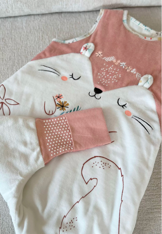 Turbulette TOG 2 en velours avec pieds retroussables Bloom