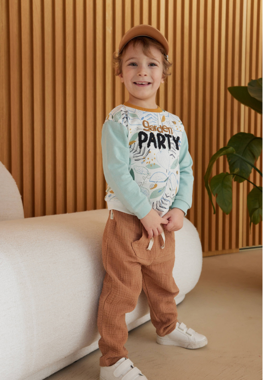 Pantalon bébé en gaze de coton Petit Envahisseur