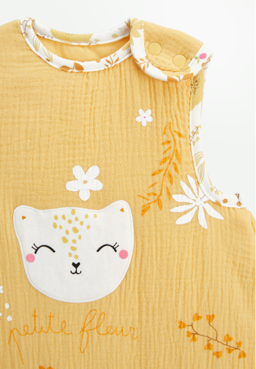 Turbulette d'été en gaze de coton avec pieds retroussables Ciao Milano