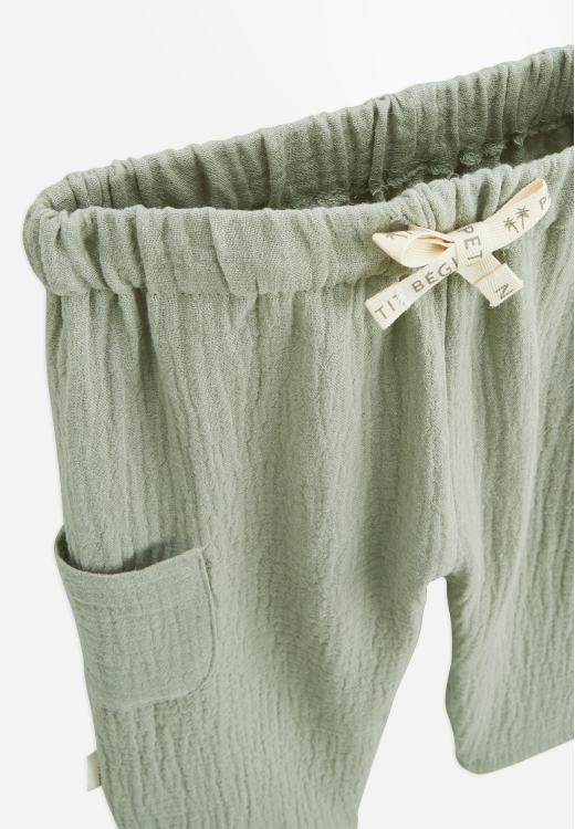 Pantalon bébé en gaze de coton Gao