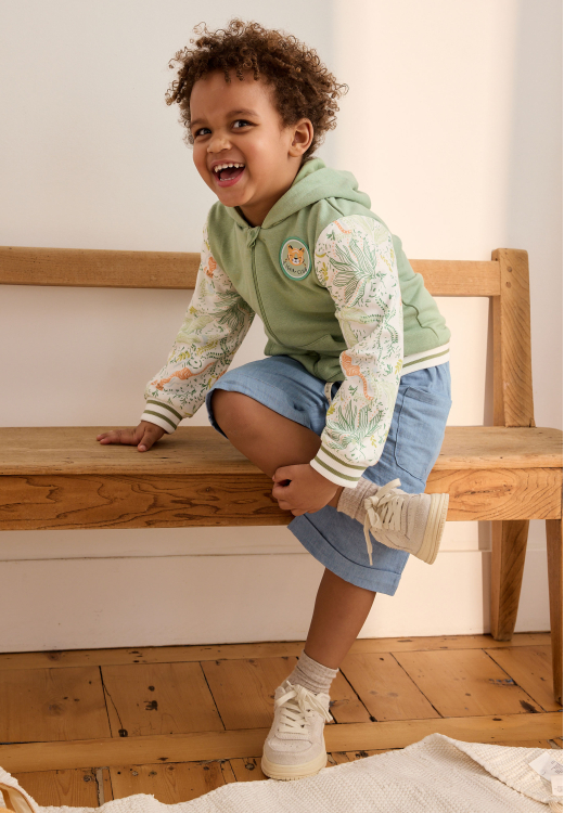 Sweat à capuche zippé bébé Kanha