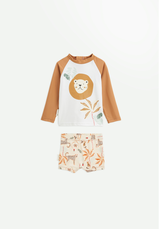 Maillot de bain bébé 2 pièces t-shirt de protection UV & boxer Tango