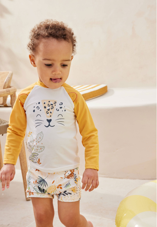 Maillot de bain bébé 2 pièces t-shirt de protection UV & boxer Wakae