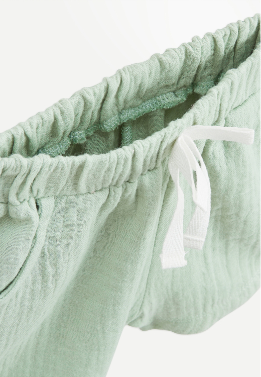 Ensemble bébé t-shirt et short en gaze de coton Frimousse