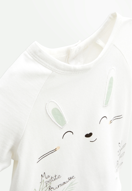 Ensemble bébé t-shirt et short en gaze de coton Frimousse