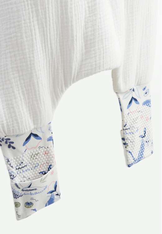 Turbulette d'été en gaze de coton avec pieds retroussables Tiana