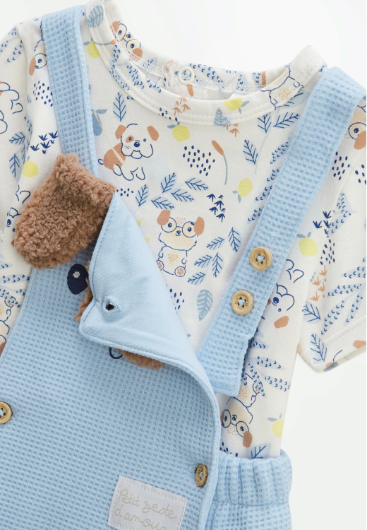 Ensemble salopette bébé et t-shirt Zeste d'amour