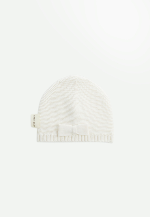 Turban + chaussons bébé en tricot Hello Baby