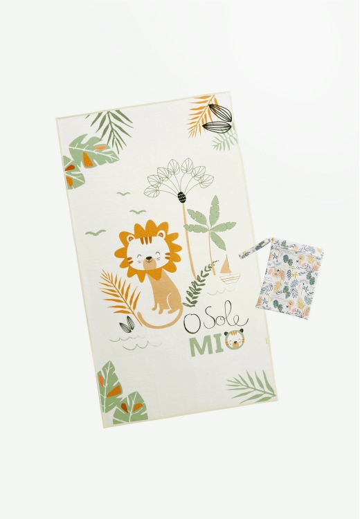 Serviette de bain bébé + pochette Mio