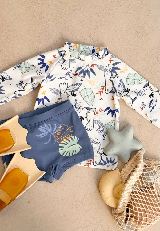 Maillot de bain bébé 2 pièces t-shirt de protection UV & boxer Mexico