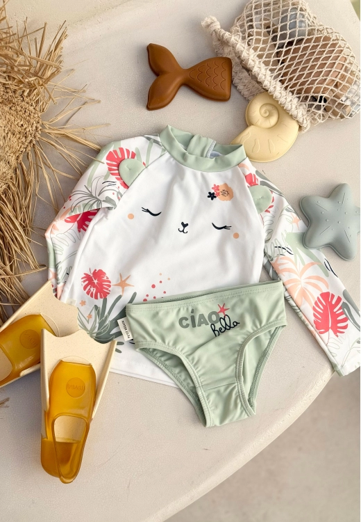Maillot de bain bébé 2 pièces t-shirt de protection UV & culotte Arya
