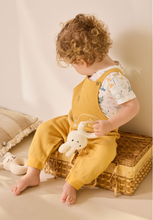 Ensemble salopette bébé et t-shirt Hawaiki