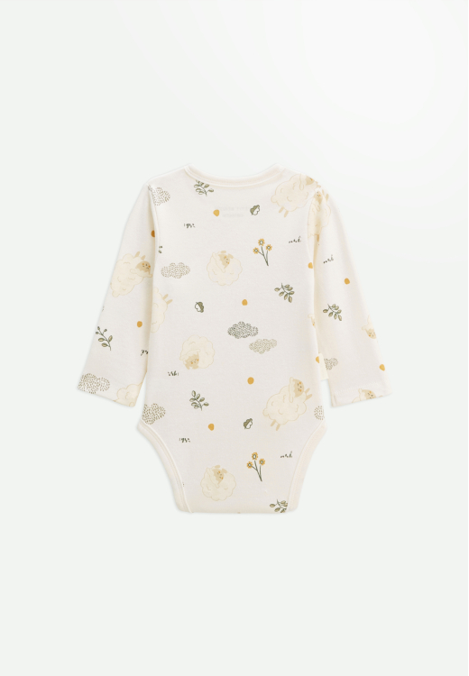 Lot de 2 bodies bébé manches longues ouverture croisée Câlins