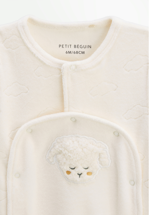 Pyjama bébé en velours ouverture pont Câlins