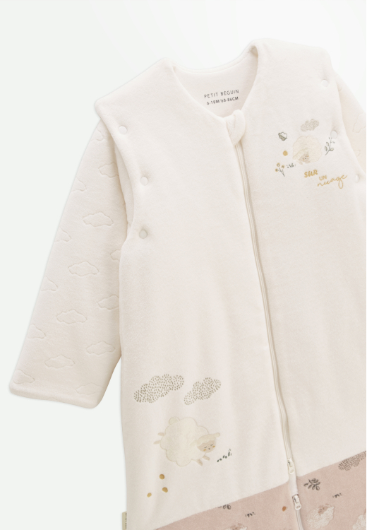 Turbulette d'hiver en velours avec manches amovibles et jambes séparables Câlins