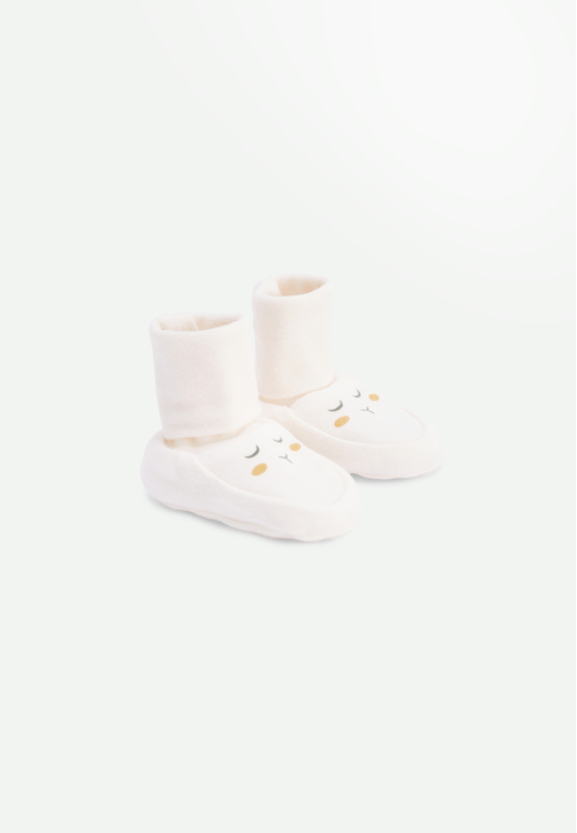 Combinaison bébé en molleton et chaussons Câlins