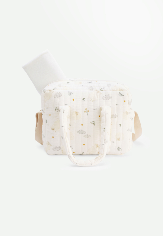 Sac à langer en gaze de coton et tapis de change Câlins