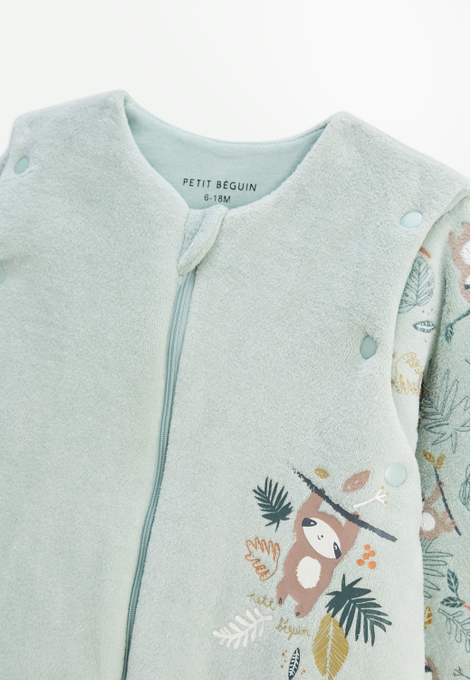 Turbulette d'hiver en velours avec manches amovibles et jambes séparables Cache-cache