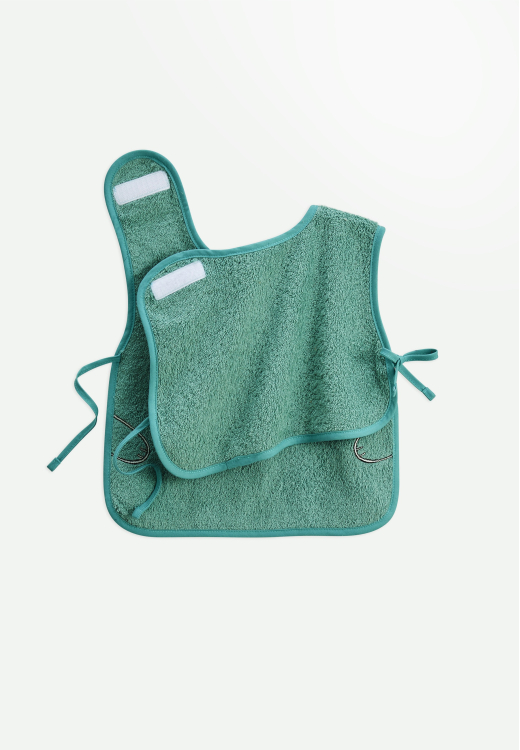 Lot de 2 bavoirs bébé en éponge Cédric