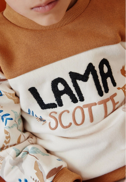 Sweat-shirt enfant en molleton Lamascotte
