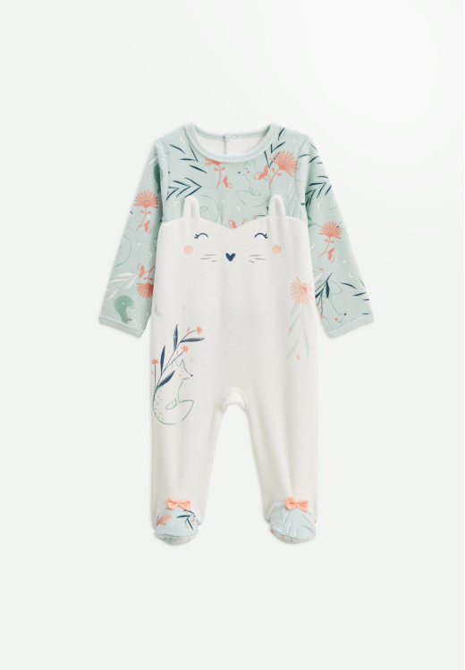 Lot de 2 pyjamas bébé en velours Dina