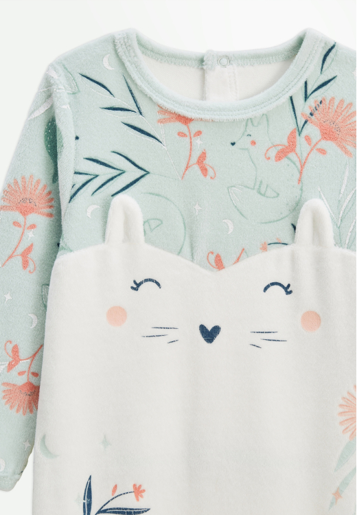 Lot de 2 pyjamas bébé en velours Dina