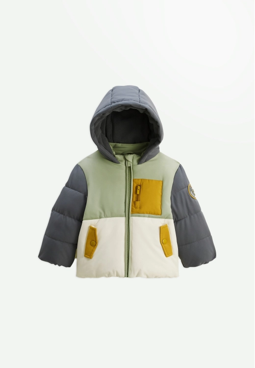 Doudoune enfant imperméable doublé polaire avec capuche Boavista