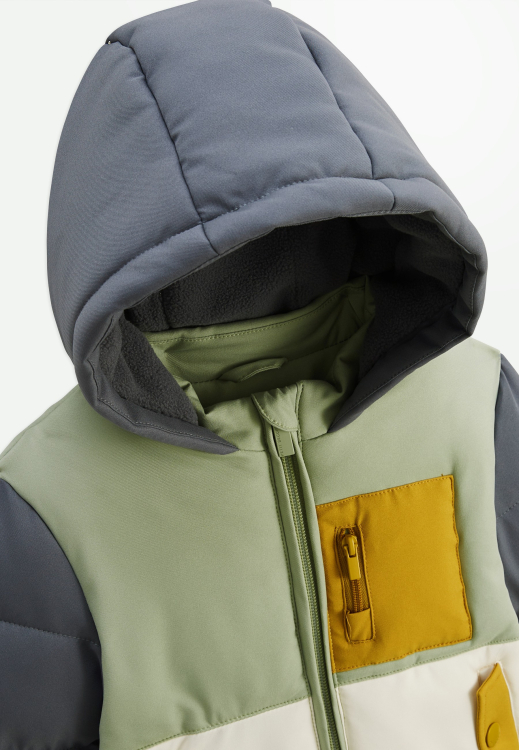 Doudoune enfant imperméable doublé polaire avec capuche Boavista