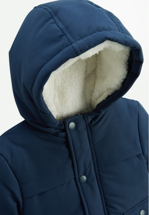 Manteau enfant imperméable doublé sherpa avec capuche Oscar