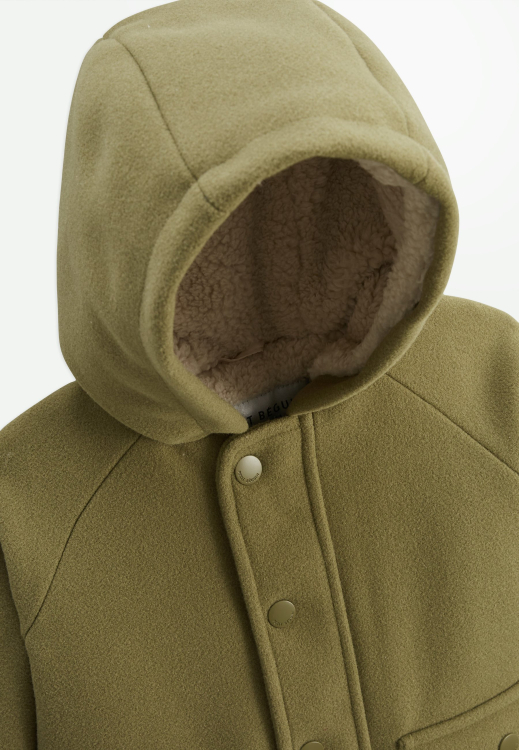 Manteau enfant doublé sherpa avec capuche Gustin